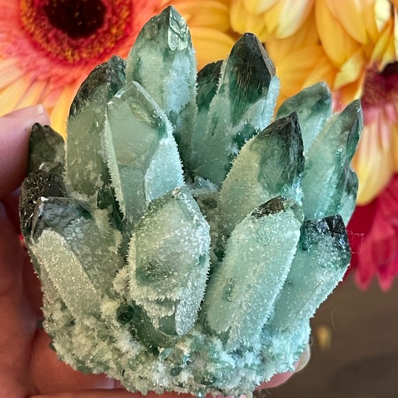 Wow!  Phantom green ghost Lemuria Quartz Clusters - Picture 3 of 10